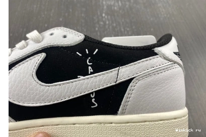 SCOTT AIR TRAVIS BLACK 1 OG LOW X WHITE JORDAN 1013
